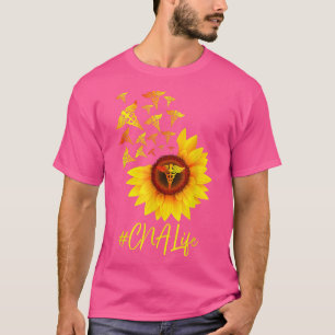 Proud Nurse CNA Colorful Sunflower CNA Nurse Life T-shirt