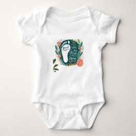 Proud Nurse Mama - Floral Baby Footprint Design Romper
