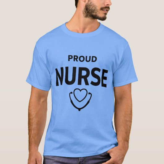 Proud Nurse T-Shirt – Minimal Medical Typography D (Devant)
