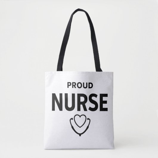 Proud Nurse Tote Bag – Minimal Medical Design (Devant)