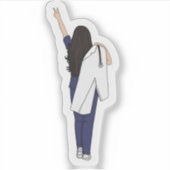 Proud Nurse Victory Pose Sticker (Devant)