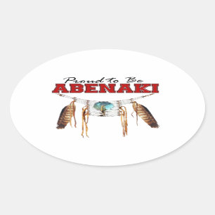 Proud om Abenaki te zijn Ovale Sticker