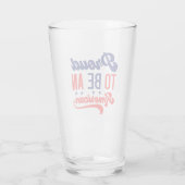 Proud om Amerikaan te worden Glas (Achterkant)