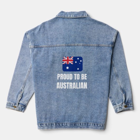 Proud om Australian te worden Denim Jacket (Achterkant)
