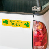 Proud om de Ierse Shamrock-Bumpersticker te zijn Bumpersticker (Op Truck)
