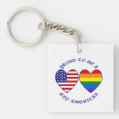 Proud om een Amerikaan te worden Sleutelhanger (Voorkant)