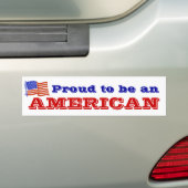 Proud om een Amerikaan te zijn Bumpersticker (Op auto)
