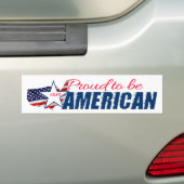 Proud om een Amerikaan te zijn Bumpersticker (Op auto)