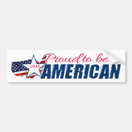 Proud om een Amerikaan te zijn Bumpersticker (Voorkant)