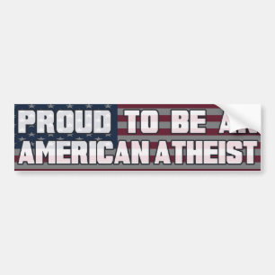Proud om een Amerikaanse Atheïstische Bumperstick Bumpersticker