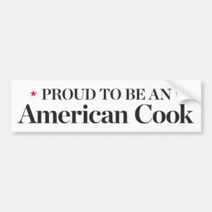 Proud om een Amerikaanse Cook te worden Bumpersticker