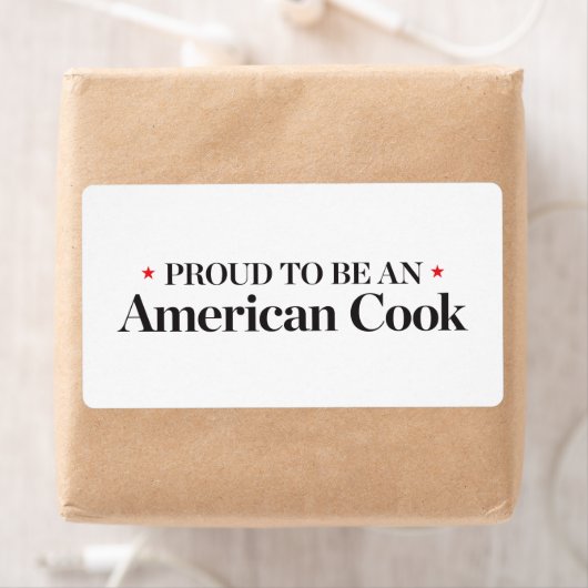 Proud om een Amerikaanse Cook te worden Etiket (Insitu)