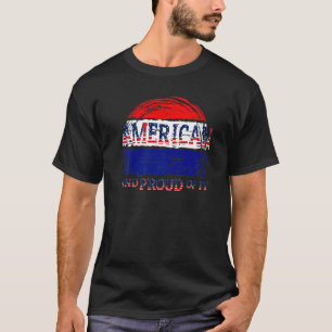 Proud om een Amerikaanse Patriot Red Blue te worde T-shirt