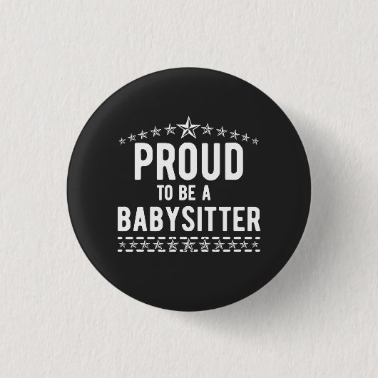 Proud om een babysitter te worden ronde button 3,2 cm (Voorkant)