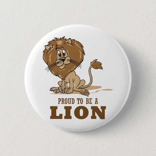 Proud om een leeuw te worden ronde button 5,7 cm (Voorkant)