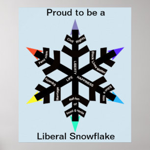 Proud om een liberaal Snowflake-poster te worden Poster