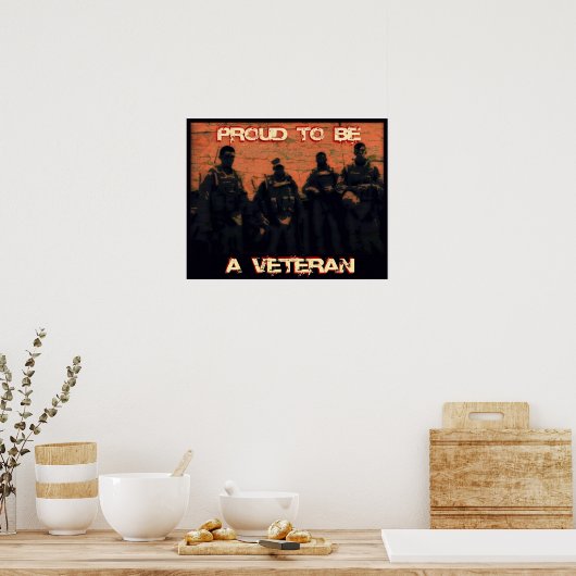 Proud om een VeteranenPoster te worden Poster (Keuken)