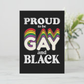 Proud om homo- en zwarte LGBT-trots te zijn Kaart (Staand voorkant)