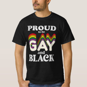 Proud om homo- en zwarte LGBT-trots te zijn T-shirt