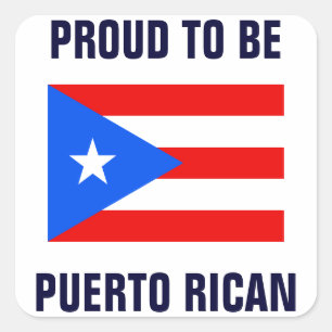 Proud om Puerto Ricaan te zijn Vierkante Sticker