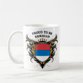 Proud om Servisch te worden Koffiemok (Links)