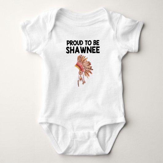 Proud om Shawnee Native American Baby Bodysuit te  (Voorkant)