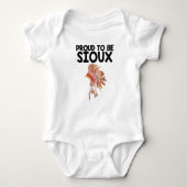 Proud om Sioux Native American Baby Bodysuit te zi (Voorkant)