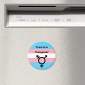 Proud om transgender te worden | Trans Pride Magneet (Insitu (Vaatwasser))