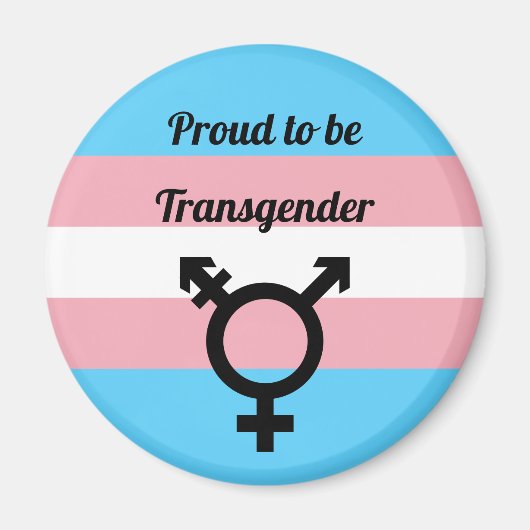 Proud om transgender te worden | Trans Pride Magneet (Voorkant)