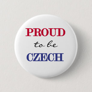 Proud om Tsjechisch te worden Ronde Button 5,7 Cm