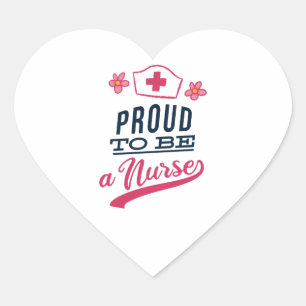 Proud om verpleegster te worden hart sticker