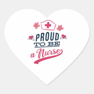 Proud om verpleegster te worden hart sticker
