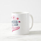 Proud om verpleegster te worden koffiemok (Voorkant rechts)
