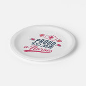 Proud om verpleegster te worden papieren bordje (Gekanteld)