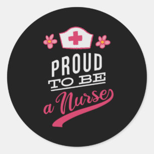 Proud om verpleegster te worden ronde sticker