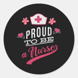 Proud om verpleegster te worden ronde sticker