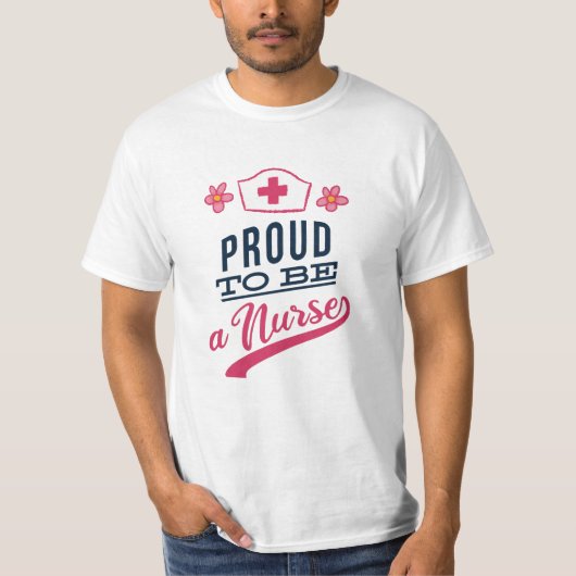 Proud om verpleegster te worden t-shirt (Voorkant)