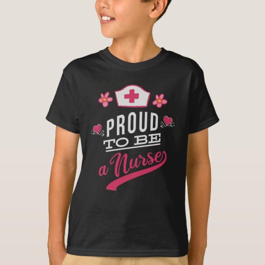 Proud om verpleegster te worden t-shirt (Voorkant)