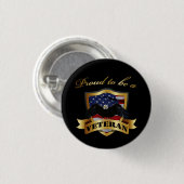 Proud om veteraan te worden ronde button 3,2 cm (Voorkant /achterkant)