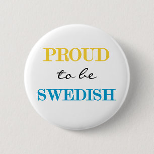 Proud om Zweeds te worden Ronde Button 5,7 Cm
