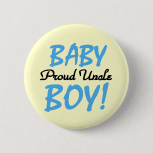 Proud oom Baby Boy T-shirts en cadeautjes Ronde Button 5,7 Cm