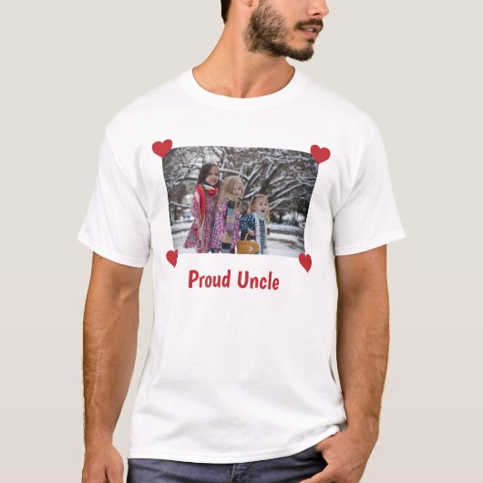 Proud oom Love Personalize Photo Make your T-shirt (Voorkant)
