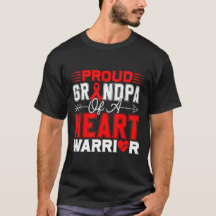 Proud opa van een hartkwaal of hartziekte Awa T-shirt
