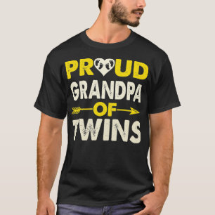 Proud opa van tweelingen Zwangerschap met twee bab T-shirt