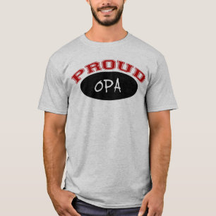 Proud Opa (zwart en rood) T-shirt
