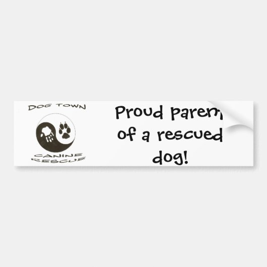 Proud-ouder van een geredde hond! bumpersticker (Voorkant)
