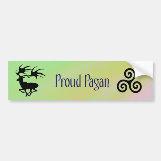 Proud Pagan Bumpersticker (Voorkant)