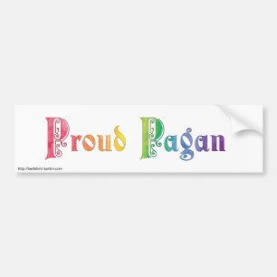 PROUD PAGAN Rainbow-Bumpersticker Bumpersticker