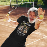 Proud Papaw de la T-shirt Graduate<br><div class="desc">Montrez votre fierté et votre joie en tant que finissants granchild avec nos t-shirts de cérémonie de remise de diplômes en noir et or spécialement conçus. Ces pièces taillées sur mesure, avec un design classique de carton-mortier, cinq photos personnelles, la déclaration audacieuse "papaye fière du diplômé", et personnalisées avec le...</div>