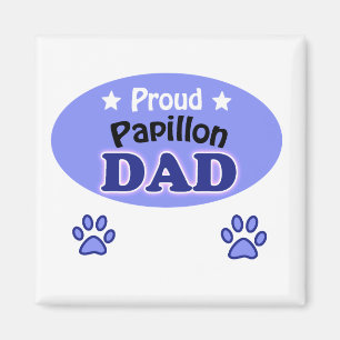 Proud Papillon dad Magneet